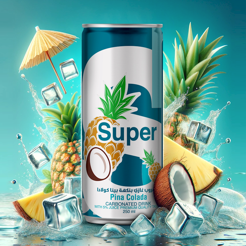 Picture of  SUPER SPARKLING DRINK PINA COLADA 250ML X 24CASE