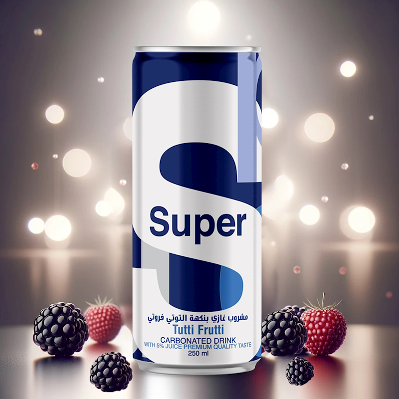 Picture of  SUPER SPARKLING DRINK TUTTO FRUTTI (BLUE)250ML X 24CASE