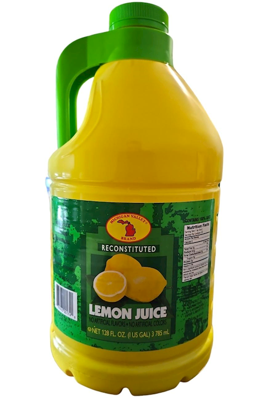Picture of  MICHIGAN VALLEY LEMON JUICE 100%  1 GALLON  4/CS